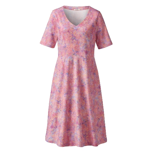 Thumbnail - Druckkleid aus reiner Bio-Baumwolle, rosenholz gemustert 40
