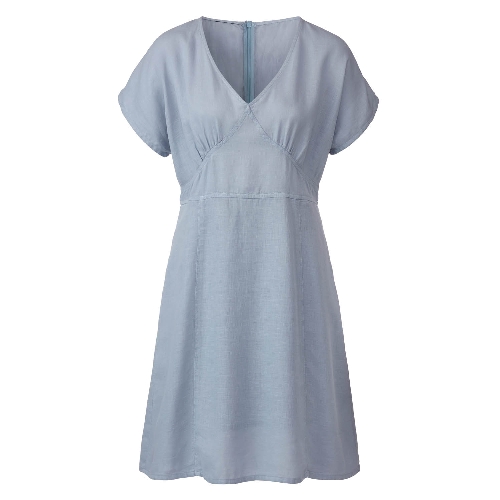 Thumbnail - Kurzarmkleid aus Hanf und Bio-Baumwolle, aquamarin XL